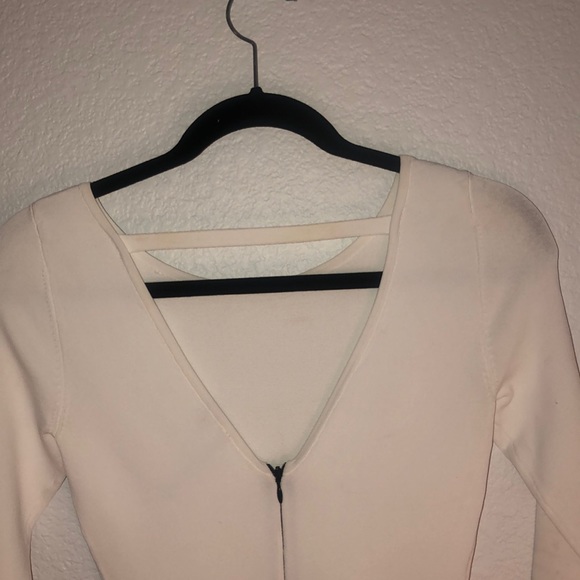 Black and white striped half sleeve mini dress - Picture 3 of 4